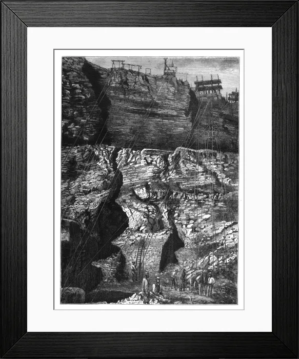 Framed Print : A diamond mine at Kimberley, Griqualand West, (Northern Cape, South Africa), c1890 Framed Print : A diamond mine at Kimberley, Griqualand West, (Northern Cape, South Africa), c1890