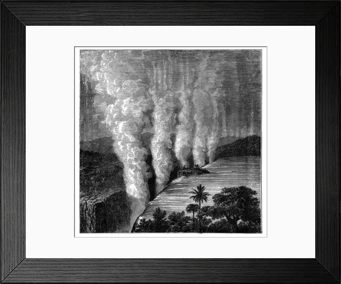 Framed Print : Victoria Falls on the Zambezi River, Africa, c1890 Framed Print : Victoria Falls on the Zambezi River, Africa, c1890