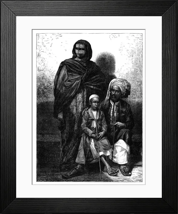 Framed Print : Zanzibar Arab family, c1890