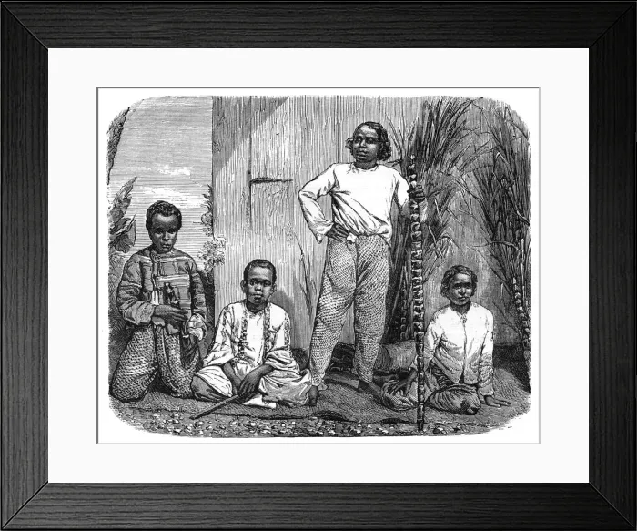 Framed Print : Natives of the island of Reunion, c1890 Framed Print : Natives of the island of Reunion, c1890