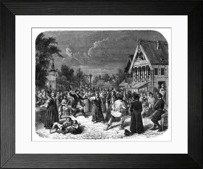Framed Print : A village fete in Russia, c1890 Framed Print : A village fete in Russia, c1890