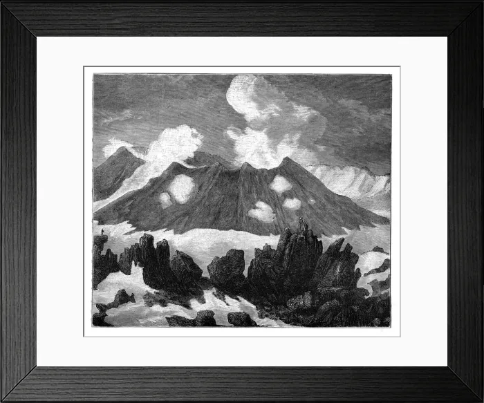 Framed Print : The crater of the volcano Hekla, Iceland, c1890 Framed Print : The crater of the volcano Hekla, Iceland, c1890