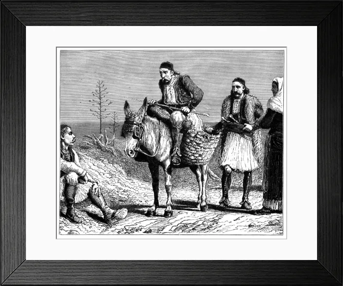 Framed Print : Greek peasants, c1890 Framed Print : Greek peasants, c1890