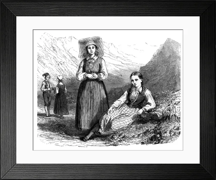 Framed Print : Norwegians of the Lovardalsskard, c1890 Framed Print : Norwegians of the Lovardalsskard, c1890