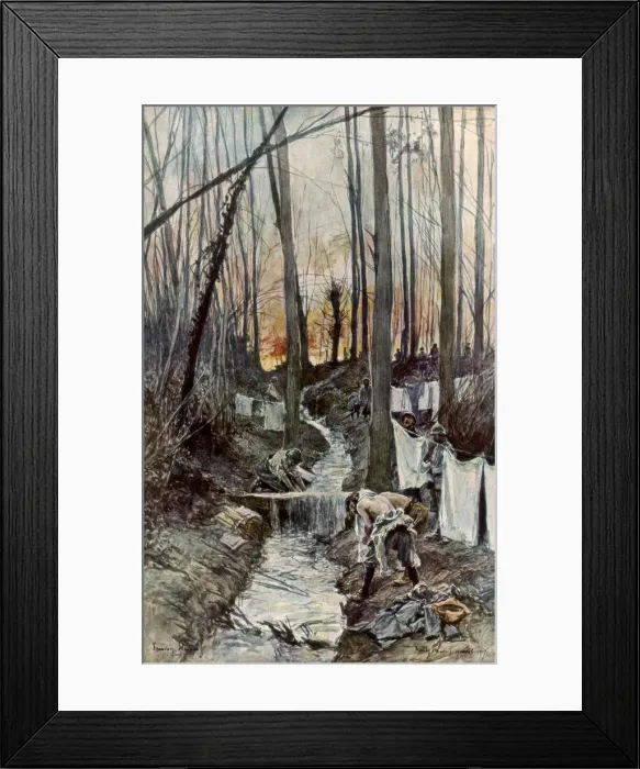 Framed Print : In the wood of Roucy (Aisne), 15 April 1917, (1926). Artist: Francois Flameng Framed Print : In the wood of Roucy (Aisne), 15 April 1917, (1926). Artist: Francois Flameng