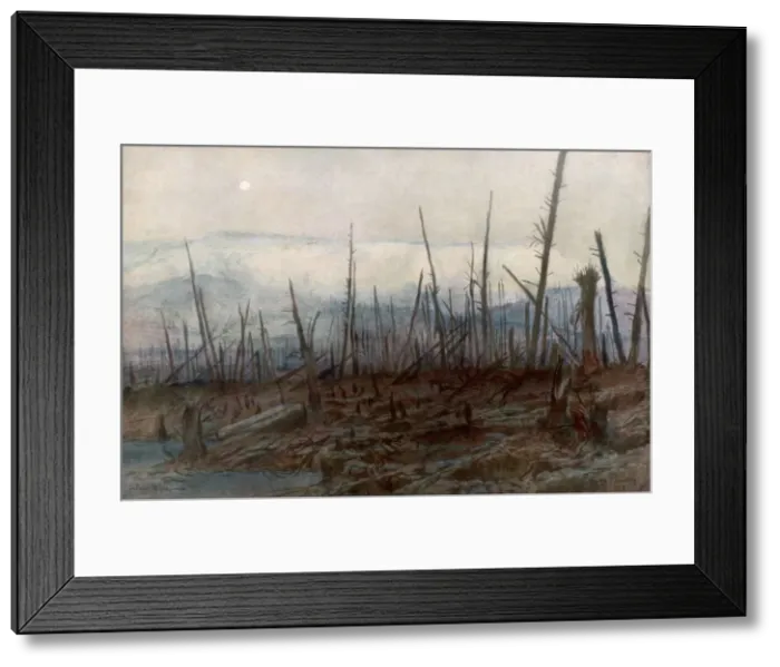 Framed Print : The Cliff of Craonne, c1917, (1926). Artist: Francois Flameng Framed Print : The Cliff of Craonne, c1917, (1926). Artist: Francois Flameng