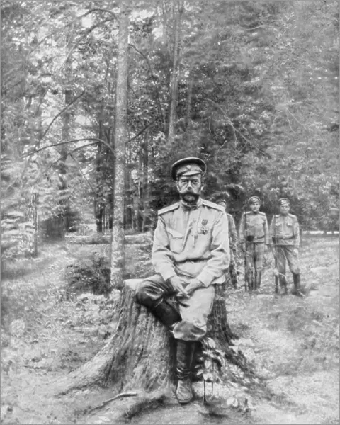 Tsar Nicholas II in exile, Tobolsk, Siberia, 13 August 1917