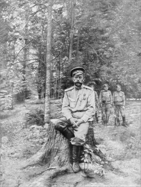 Tsar Nicholas II in exile, Tobolsk, Siberia, 13 August 1917