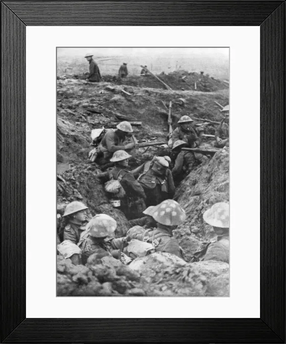 Framed Print : British troops at the Menin Road, near Ypres, Belgium, 30 October, 1917 Framed Print : British troops at the Menin Road, near Ypres, Belgium, 30 October, 1917