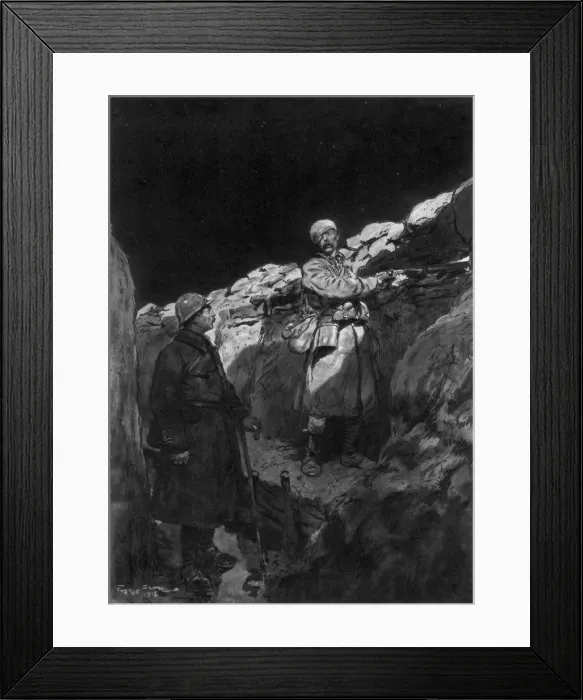 Framed Print : Le Gardien du Creneau, 1915, (1926). Artist: Georges Bertin Scott Framed Print : Le Gardien du Creneau, 1915, (1926). Artist: Georges Bertin Scott