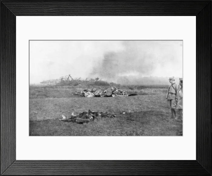 Framed Print : The carcass of Zeppelin LZ93 (L44), St Clement, France, 20 October 1917 Framed Print : The carcass of Zeppelin LZ93 (L44), St Clement, France, 20 October 1917