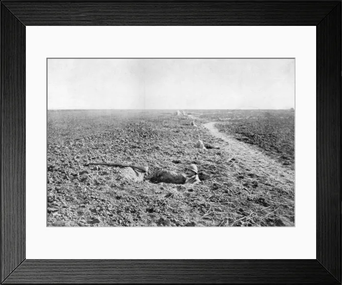 Framed Print : A line of French infantry foxholes, 1918 Framed Print : A line of French infantry foxholes, 1918