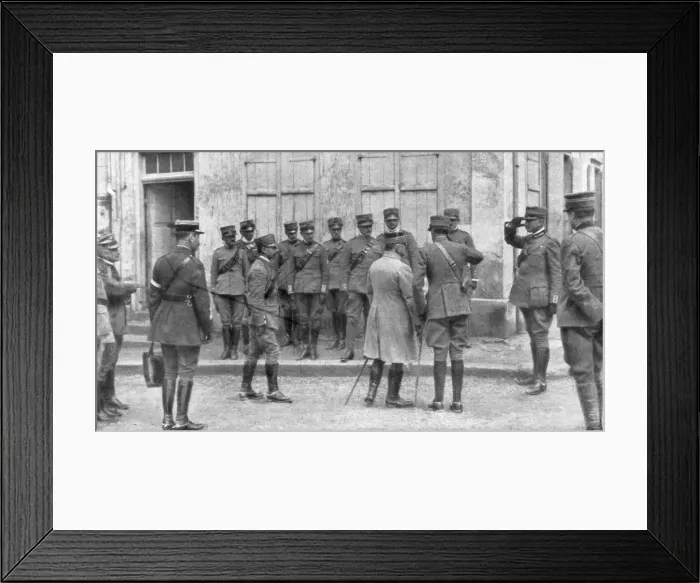 Framed Print : The presentation of General Franchet d Esperey to an Italian envoy to France, Champagne, (1926) Framed Print : The presentation of General Franchet d Esperey to an Italian envoy to France, Champagne, (1926)