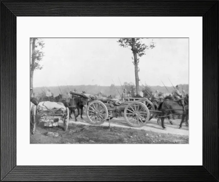 Framed Print : Cavalry and artillery of the French 10th Army, Villers-Cotterets, Aisne, France, 1918 Framed Print : Cavalry and artillery of the French 10th Army, Villers-Cotterets, Aisne, France, 1918