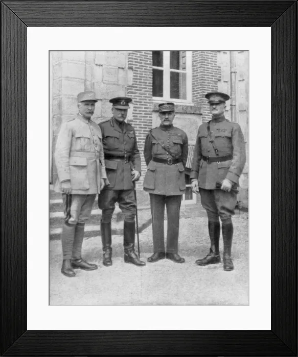 Framed Print : The four Allied commanders, Chateau Bombon, France, 1918 Framed Print : The four Allied commanders, Chateau Bombon, France, 1918
