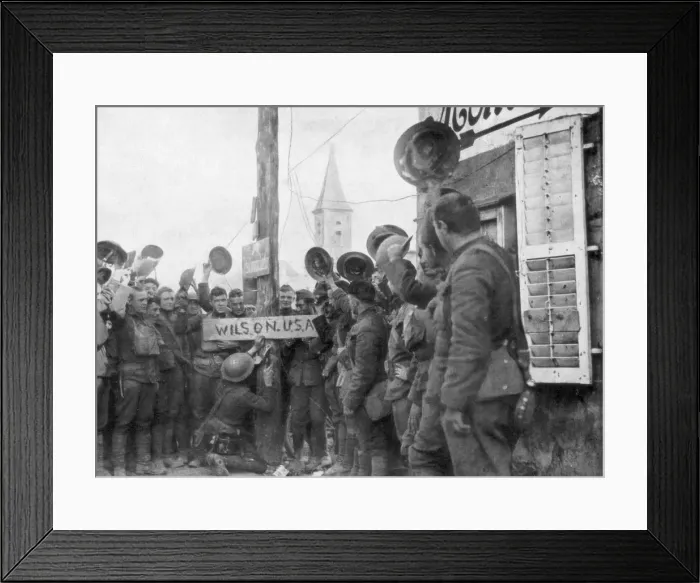 Framed Print : American soldiers in the the village of Nonsard, north east of Saint-Mihiel, (1926) Framed Print : American soldiers in the the village of Nonsard, north east of Saint-Mihiel, (1926)