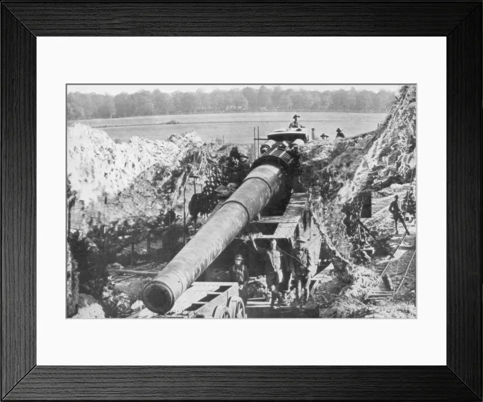 Framed Print : American 14 inch railway gun, Meuse-Argonne Offensive, France, 1918 Framed Print : American 14 inch railway gun, Meuse-Argonne Offensive, France, 1918