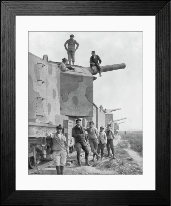 Framed Print : An armoured train battery, 1918 Framed Print : An armoured train battery, 1918