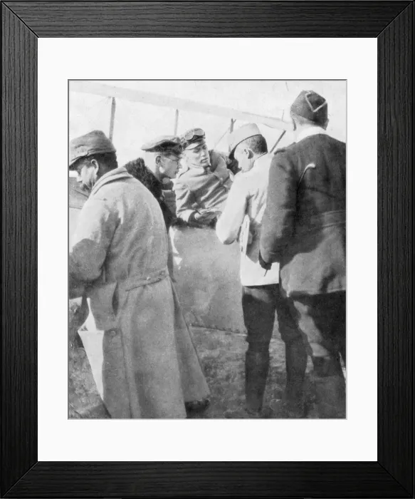 Framed Print : German aviators shot down by French ace Jean Navarre, 1916 Framed Print : German aviators shot down by French ace Jean Navarre, 1916