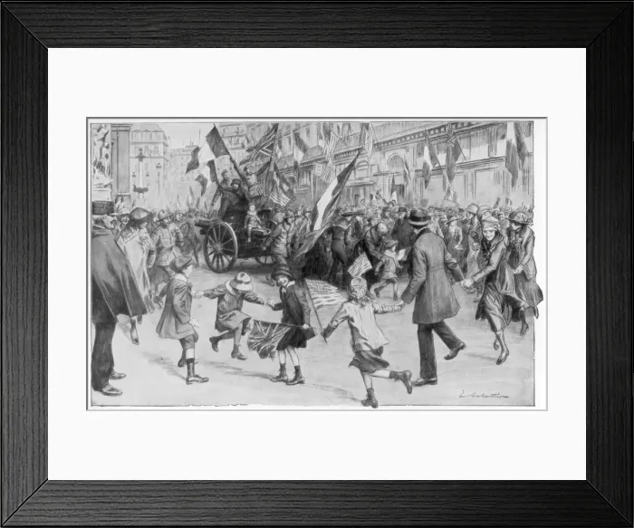 Framed Print : The Joy of Paris, 11 November 1918, (1926). Artist: L Sabattier Framed Print : The Joy of Paris, 11 November 1918, (1926). Artist: L Sabattier