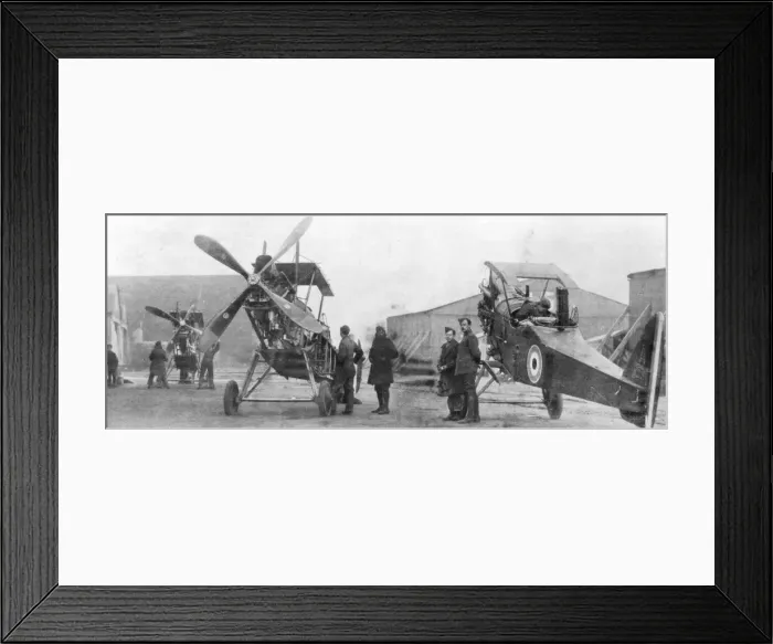 Framed Print : British Royal Flying Corps aircraft under repair, c1916 Framed Print : British Royal Flying Corps aircraft under repair, c1916