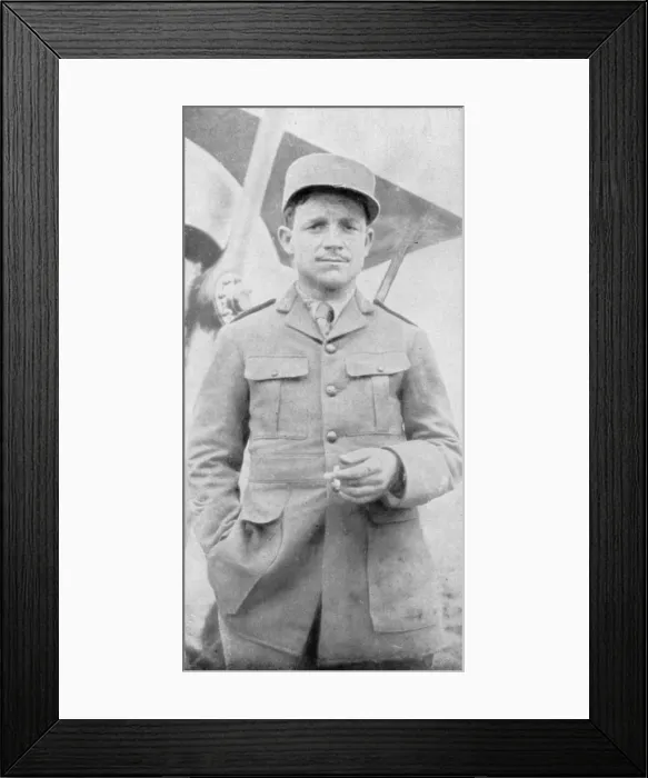 Framed Print : Raoul Lufbery, French-American fighter pilot and flying ace of World War I, 1914-1918 Framed Print : Raoul Lufbery, French-American fighter pilot and flying ace of World War I, 1914-1918