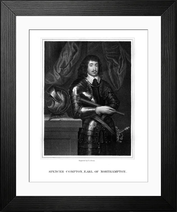 Framed Print : Spencer Compton, 2nd Earl of Northampton, Royalist soldier, (1827). Artist: TA Dean Framed Print : Spencer Compton, 2nd Earl of Northampton, Royalist soldier, (1827). Artist: TA Dean