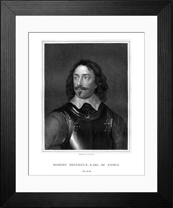 Framed Print : Robert Devereux, 3rd Earl of Essex, (1827). Artist: TA Dean Framed Print : Robert Devereux, 3rd Earl of Essex, (1827). Artist: TA Dean