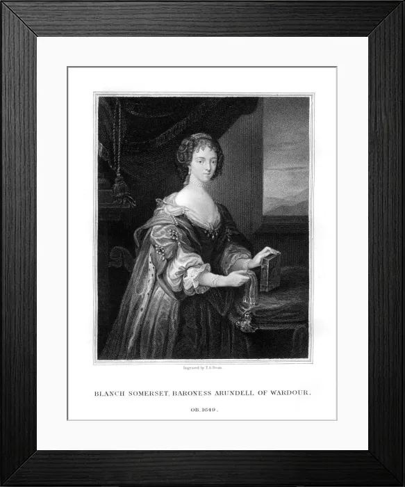 Framed Print : Blanche Somerset, Lady Arundell of Wardour, (1827). Artist: TA Dean Framed Print : Blanche Somerset, Lady Arundell of Wardour, (1827). Artist: TA Dean