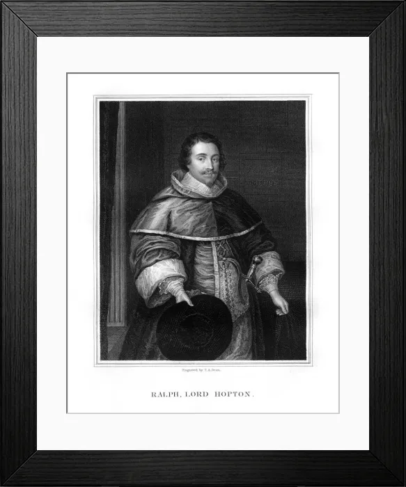 Framed Print : Sir Ralph, Lord Hopton, English soldier, (1827). Artist: TA Dean Framed Print : Sir Ralph, Lord Hopton, English soldier, (1827). Artist: TA Dean