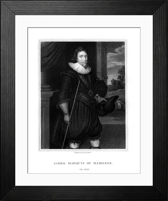 Framed Print : James, 2nd Marquis of Hamilton, (1828). Artist: Paulus van Somer Framed Print : James, 2nd Marquis of Hamilton, (1828). Artist: Paulus van Somer