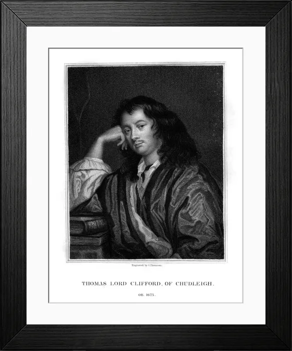Framed Print : Thomas Clifford, 1st Baron Clifford of Chudleigh, English statesman and politician, (1828). Artist: J Thomson Framed Print : Thomas Clifford, 1st Baron Clifford of Chudleigh, English statesman and politician, (1828). Artist: J Thomson
