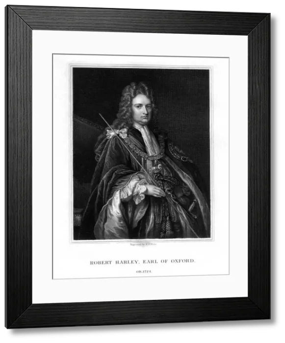 Framed Print : Robert Harley, 1st Earl of Oxford, politician, (1832). Artist: WT Mote Framed Print : Robert Harley, 1st Earl of Oxford, politician, (1832). Artist: WT Mote