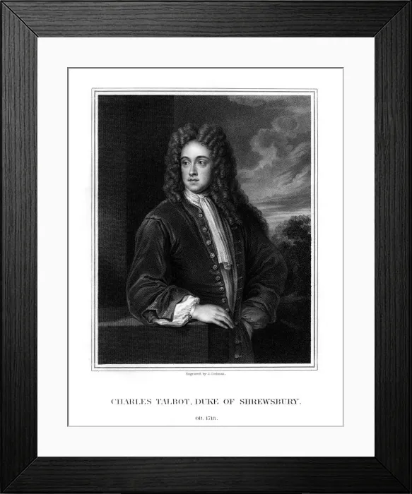 Framed Print : Charles Talbot, 1st Duke of Shrewsbury, British politician, (1831). Artist: J Cochran Framed Print : Charles Talbot, 1st Duke of Shrewsbury, British politician, (1831). Artist: J Cochran