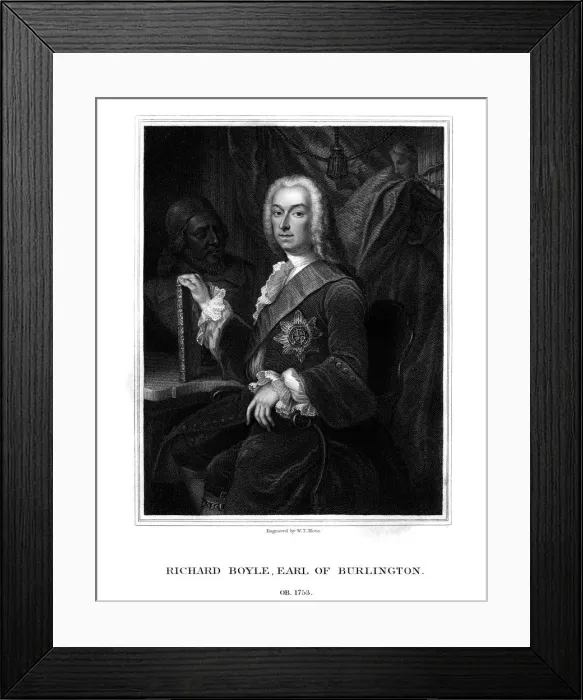 Framed Print : Richard Boyle, 3rd Earl of Burlington, English patron of the arts, (1831). Artist: WT Mote Framed Print : Richard Boyle, 3rd Earl of Burlington, English patron of the arts, (1831). Artist: WT Mote