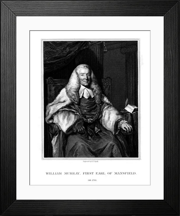 Framed Print : William Murray, 1st Earl of Mansfield, Scottish jurist, (1832). Artist: Henry Thomas Ryall Framed Print : William Murray, 1st Earl of Mansfield, Scottish jurist, (1832). Artist: Henry Thomas Ryall