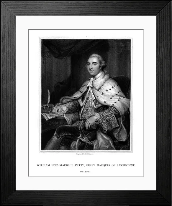 Framed Print : William Petty, 1st Marquess of Lansdowne, British Whig statesman, (1832). Artist: H Robinson Framed Print : William Petty, 1st Marquess of Lansdowne, British Whig statesman, (1832). Artist: H Robinson