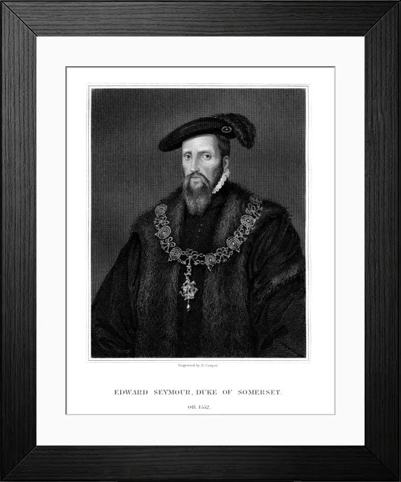 Framed Print : Edward Seymour, 1st Duke of Somerset, Lord Protector of England, (1823). Artist: R Cooper Framed Print : Edward Seymour, 1st Duke of Somerset, Lord Protector of England, (1823). Artist: R Cooper