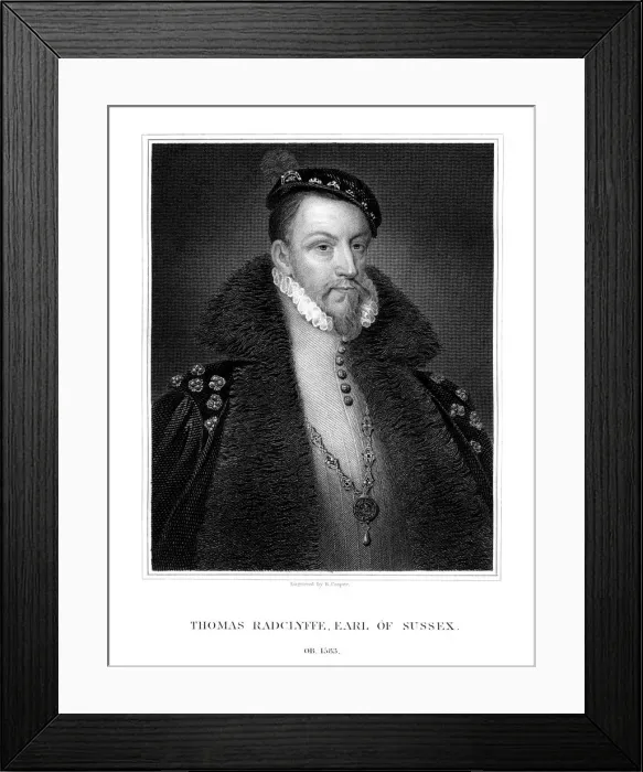 Framed Print : Thomas Radclyffe, 3rd Earl of Sussex, Lord-Lieutenant of Ireland, (1823). Artist: R Cooper Framed Print : Thomas Radclyffe, 3rd Earl of Sussex, Lord-Lieutenant of Ireland, (1823). Artist: R Cooper