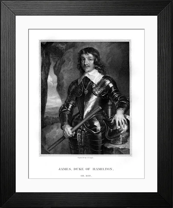 Framed Print : James Hamilton, 1st Duke of Hamilton, Scottish nobleman, (1823). Artist: John Samuel Agar Framed Print : James Hamilton, 1st Duke of Hamilton, Scottish nobleman, (1823). Artist: John Samuel Agar