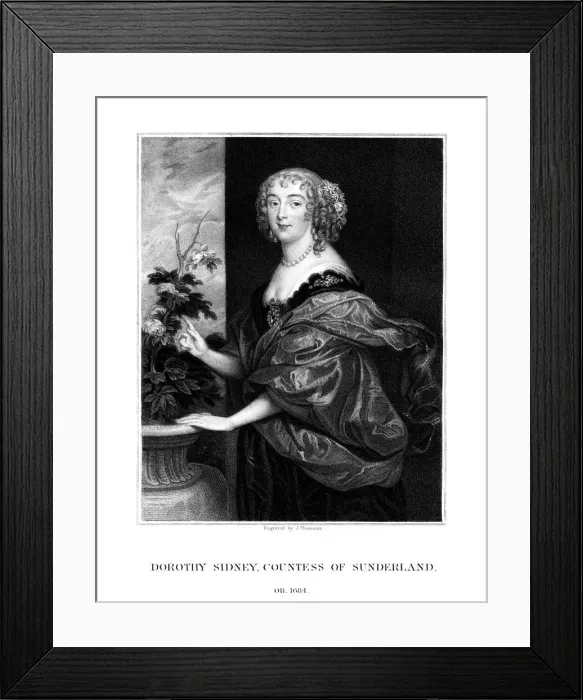 Framed Print : Dorothy Spencer, Countess of Sunderland, (1823). Artist: J Thomson Framed Print : Dorothy Spencer, Countess of Sunderland, (1823). Artist: J Thomson