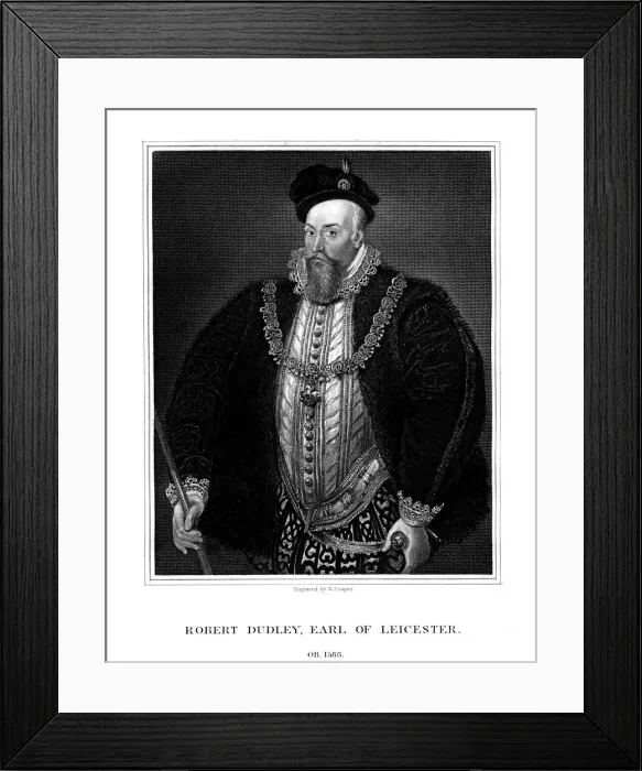 Framed Print : Robert Dudley, 1st Earl of Leicester, favourite of Queen Elizabeth I of England, (1823). Artist: R Cooper Framed Print : Robert Dudley, 1st Earl of Leicester, favourite of Queen Elizabeth I of England, (1823). Artist: R Cooper