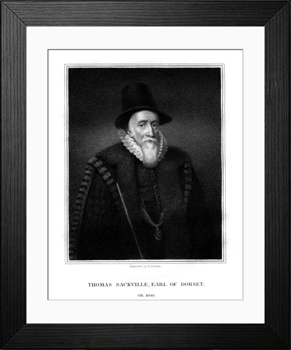 Framed Print : Thomas Sackville, 1st Earl of Dorset, English statesman and poet, (1824). Artist: E Scriven Framed Print : Thomas Sackville, 1st Earl of Dorset, English statesman and poet, (1824). Artist: E Scriven