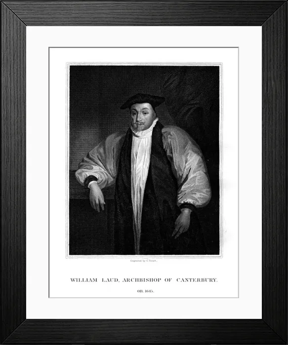 Framed Print : William Laud, Archbishop of Canterbury, (1823). Artist: C Picart Framed Print : William Laud, Archbishop of Canterbury, (1823). Artist: C Picart