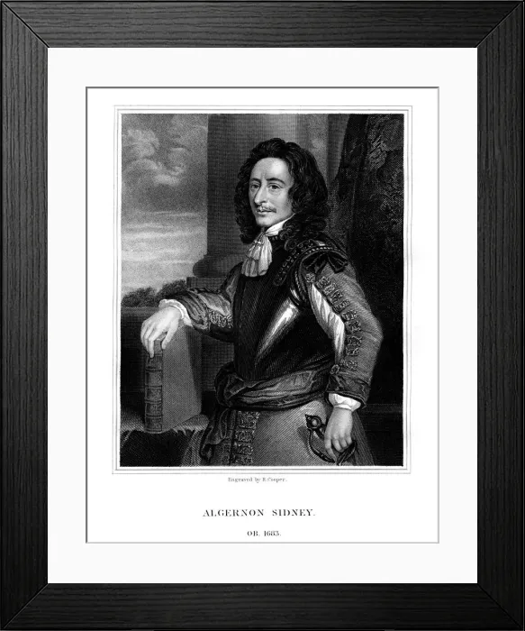 Framed Print : Algernon Sydney, English politician, (1824). Artist: R Cooper Framed Print : Algernon Sydney, English politician, (1824). Artist: R Cooper
