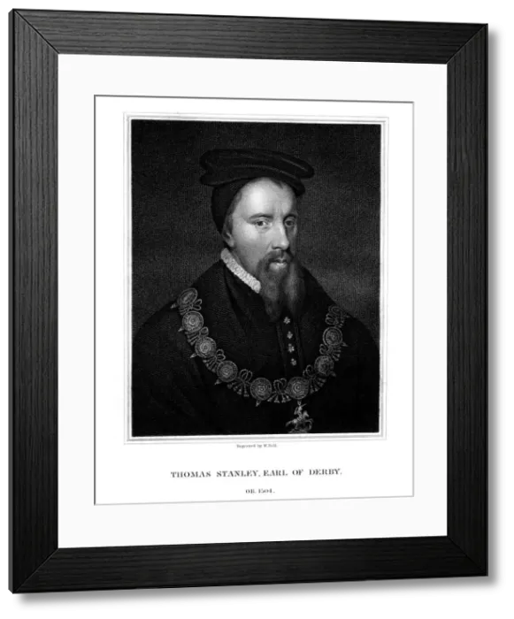 Framed Print : Thomas Stanley, 1st Earl of Derby, English nobleman, (1827). Artist: W Holl Framed Print : Thomas Stanley, 1st Earl of Derby, English nobleman, (1827). Artist: W Holl