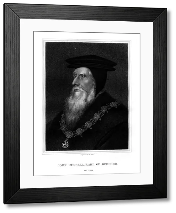 Framed Print : John Russell, 1st Earl of Bedford, English royal minister, (1825). Artist: W Holl Framed Print : John Russell, 1st Earl of Bedford, English royal minister, (1825). Artist: W Holl