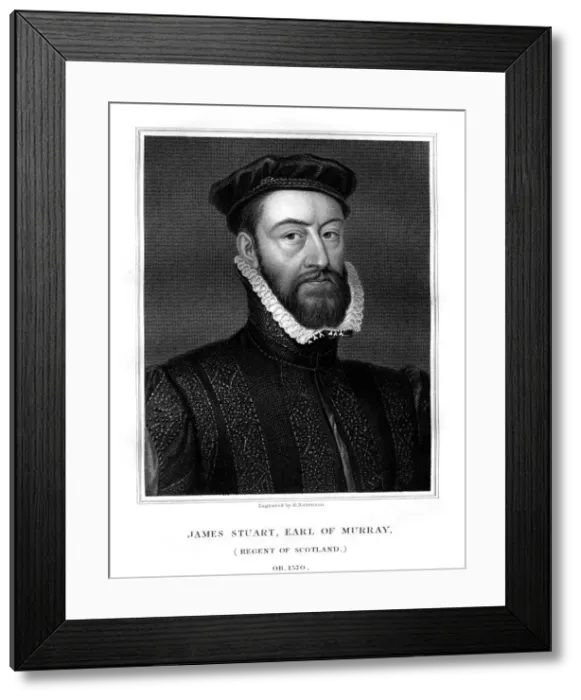 Framed Print : James Stewart, 1st Earl of Moray, Regent of Scotland, (1827). Artist: H Robinson Framed Print : James Stewart, 1st Earl of Moray, Regent of Scotland, (1827). Artist: H Robinson