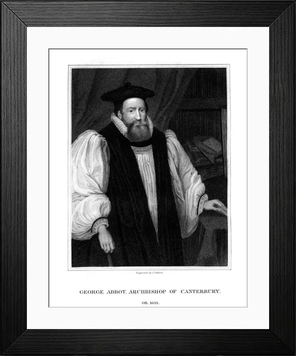 Framed Print : George Abbot, Archbishop of Canterbury, (1826). Artist: J Parker Framed Print : George Abbot, Archbishop of Canterbury, (1826). Artist: J Parker