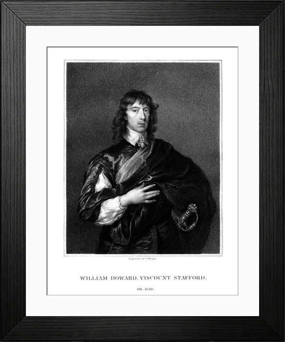 Framed Print : William Howard, 1st Viscount Stafford, Roman Catholic martyr, (1827). Artist: T Wright Framed Print : William Howard, 1st Viscount Stafford, Roman Catholic martyr, (1827). Artist: T Wright